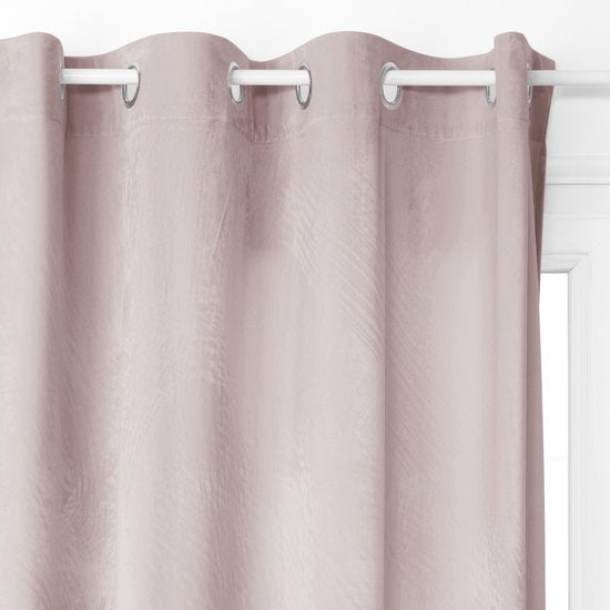 Fluwelen verduisterend gordijn - 140 x 260 cm - Roos - Roze