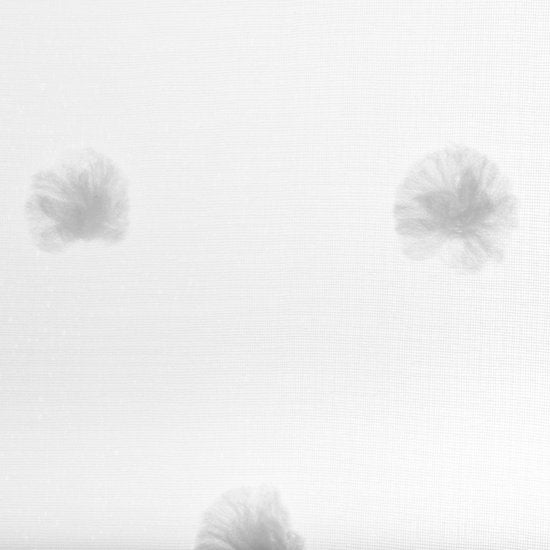 Rideau à Pompons Atmosphera Kids 140x240cm - Prêt à l'emploi avec anneaux - Blanc avec pompons