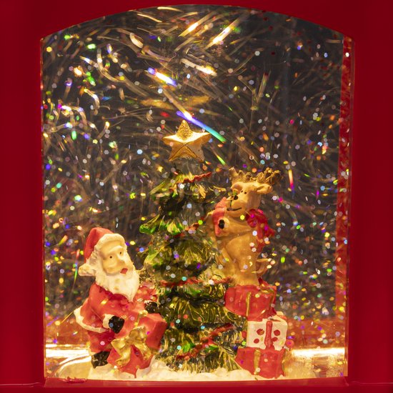 Kerstdecoratie Water trein - H22 cm - 2 LED - Op batterijen