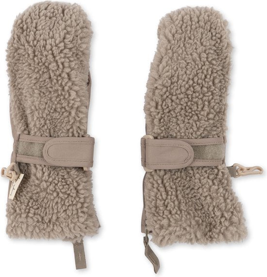 Konges Slojd Teddy wanten - Silver Beige - Want - Kinderwanten - 5/8 jaar