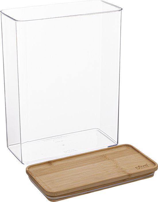 Atmosphera Stapelbare Dozen - Opberger - Bamboe Deksel - Doos - Eske - 4,3L