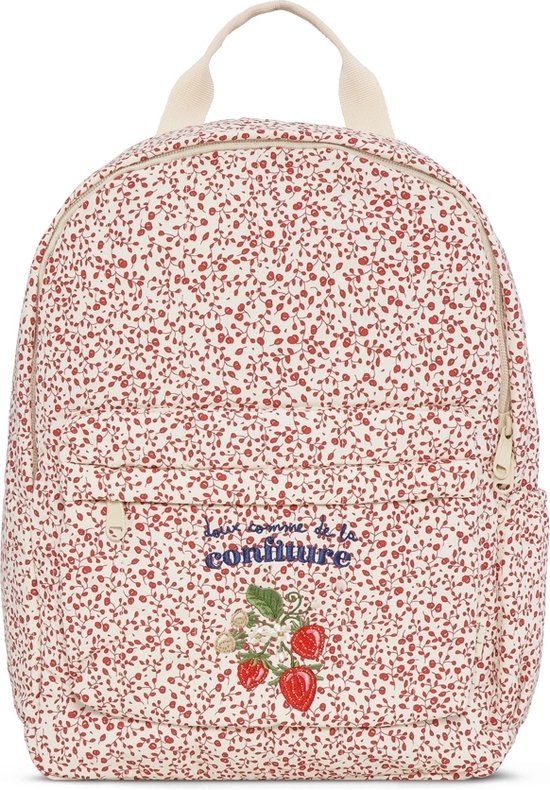 Sac à dos rembourré Konges Slojd - Junior - Brume de fleurs rouges - Cartable
