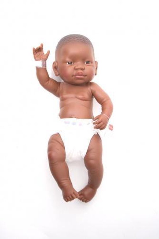 Paola Reina poupée fille foncée avec couche 45 cm