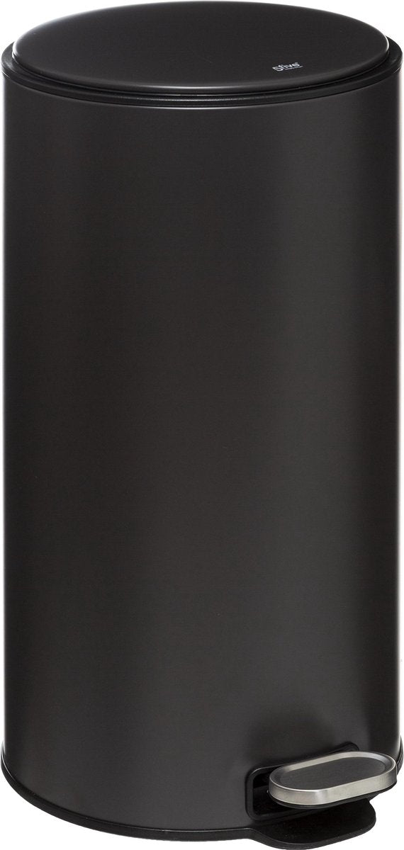 5Five Delta Waste bin - Soft close - Anti-odor active carbon filter - Removable bucket - 30L - Metal Black