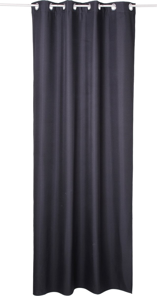 Atmosphera Isolerende Zwart gordijn met 140 x 260 cm - gordijn raambekleding - gordijnen kant en klaar met haakjes ringen