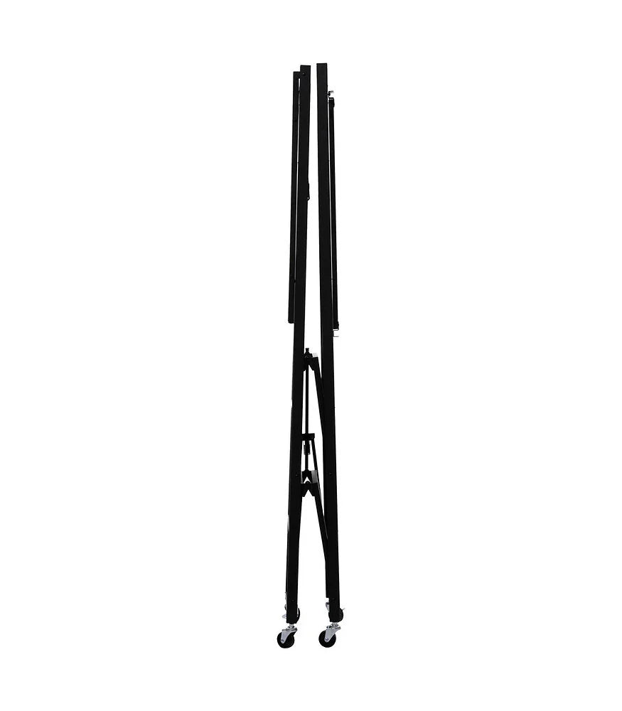 Atmosphera Foldable Shelf with Metal Cabinet - Black - W70xD36.5xH164cm