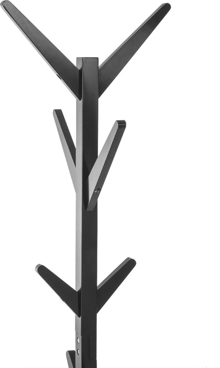5Five Standing coat rack wood D62xH173cm - 8 hooks - Black