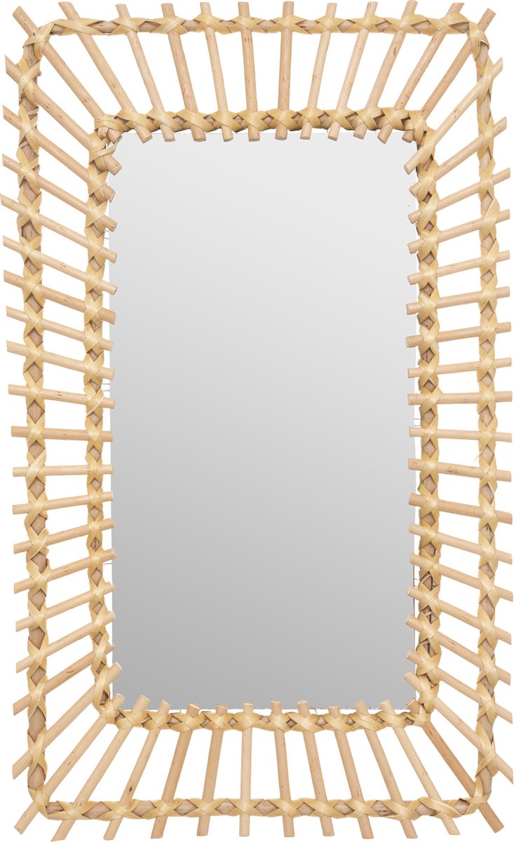 Miroir Atmosphera en rotin 35x58cm