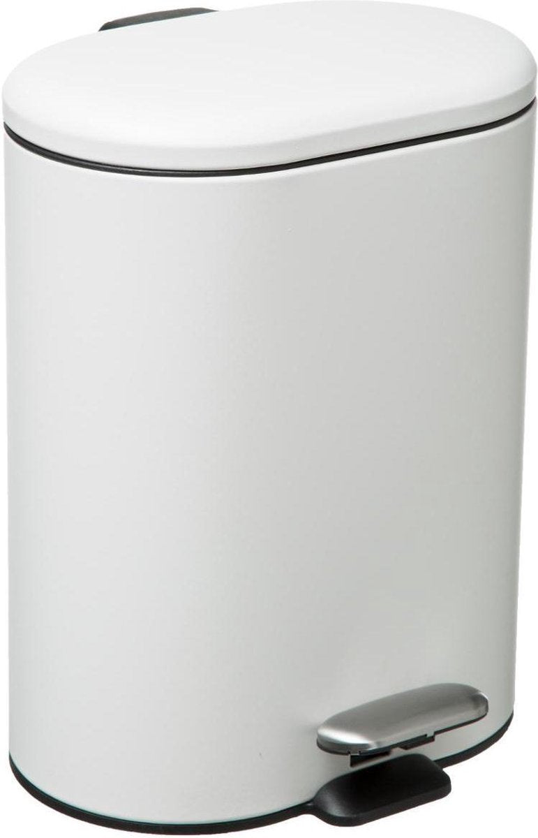 5Five Afvalemmer Softclose 6L - Wit