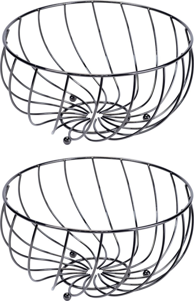 Cozy &amp; Trendy Fruit Basket - Black - Ø28x14cm