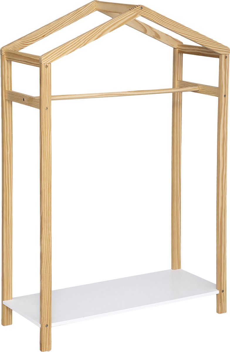 Portant Chambre Enfant Mini Armoire Maison - L80 cm x P30 x H119,5 cm