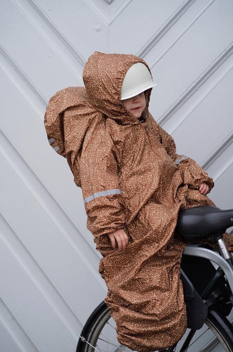 Konges Sløjd Regenpak one size voor kinderen - Vanaf 15 maanden tot 4/5jaar oud - Blossom Mist Caramel