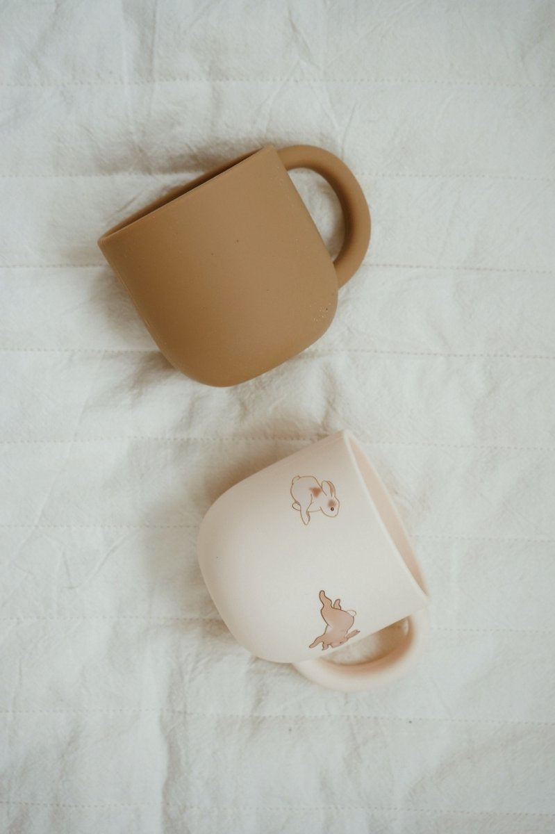 Konges Sløjd 2 Pack Silicone Cup Set - Petit Lapin - Drinkbekers