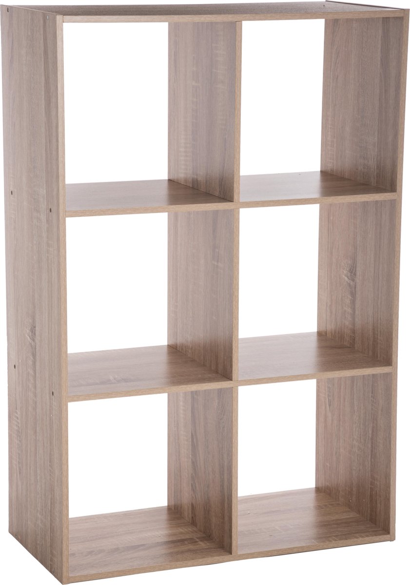 Atmosphera 6- VAKS kast - Hout - Naturel - : L. 67,6 x D. 32 x H. 100,5 cm - Opberger - Boekenkast