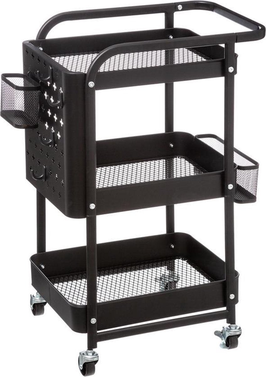5Five Kitchen trolley black incl. accessories - Black
