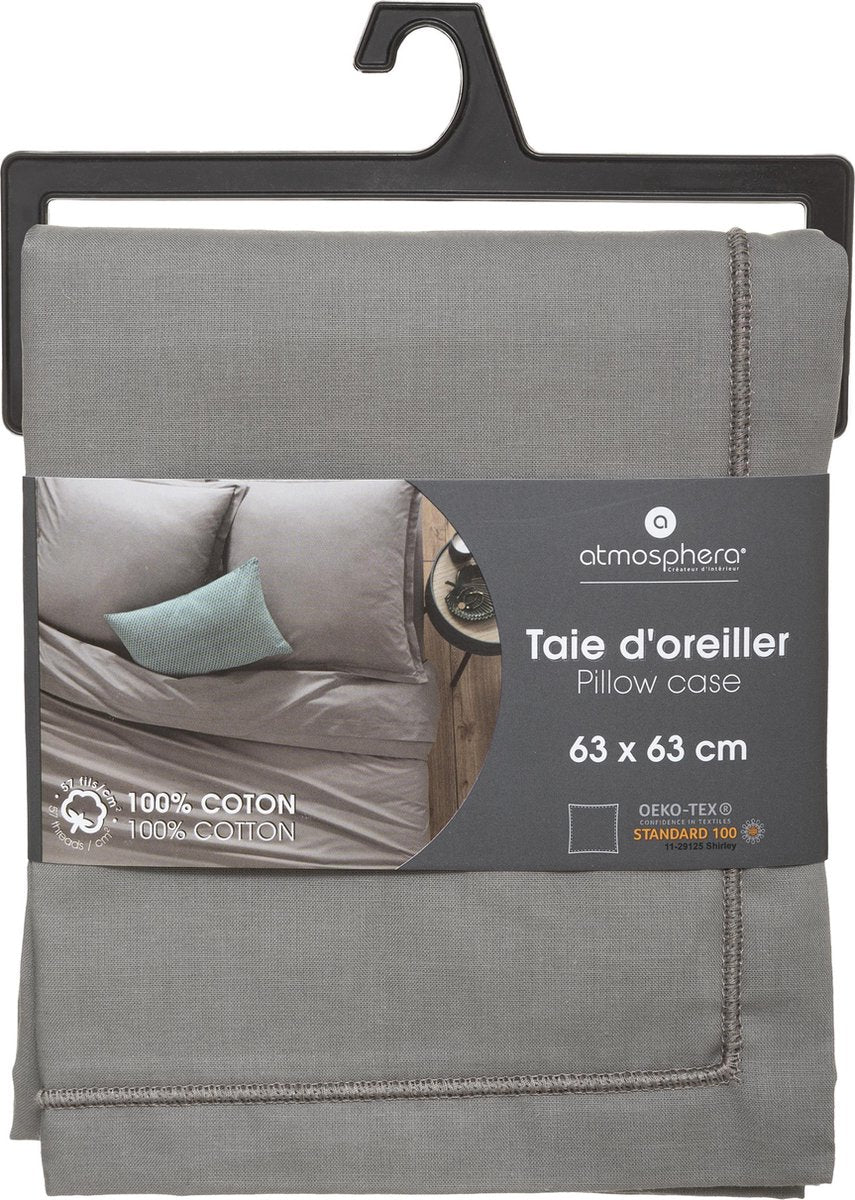 Atmosphera Dekbedovertrek set met 2 kussenslopen 240x220cm Grijs