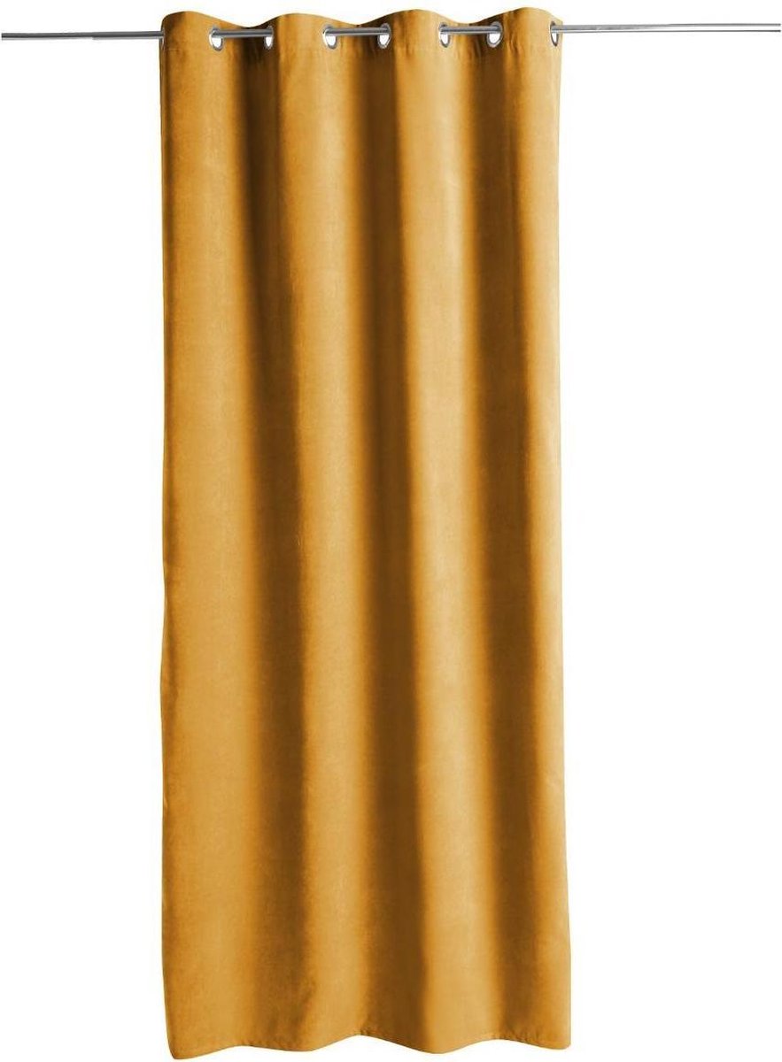 Atmosphera Memories gordijnen 140x260cm - Kant en klaar met ringen - Gordijn raambekleding - Oker