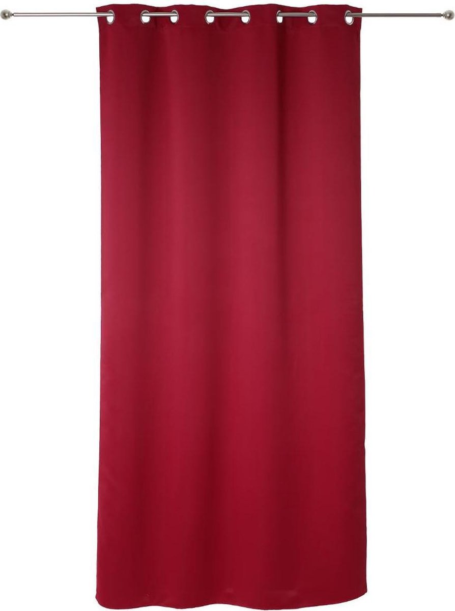 Atmosphera set van 2 Rode verduisteringsgordijnen 135x240cm - Kant en klaar met ringen - Gordijn raambekleding - 2 stuks rood