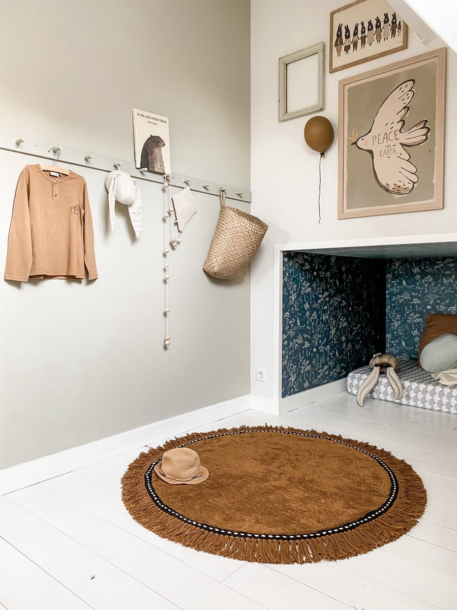 Tapis Petit Vloerkleed Lily Ø110cm - Bruin