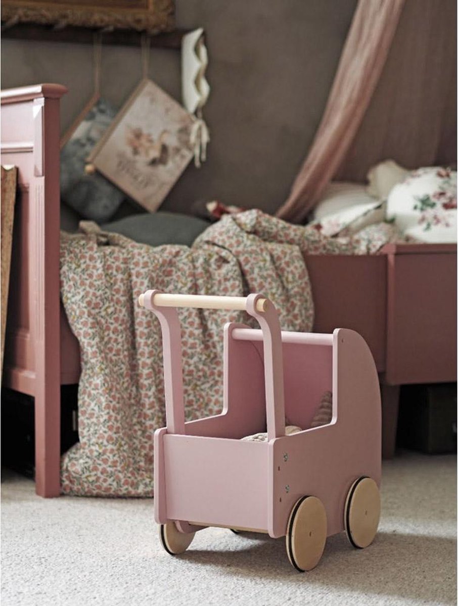 Jabadabado Houten poppenwagen - Roze