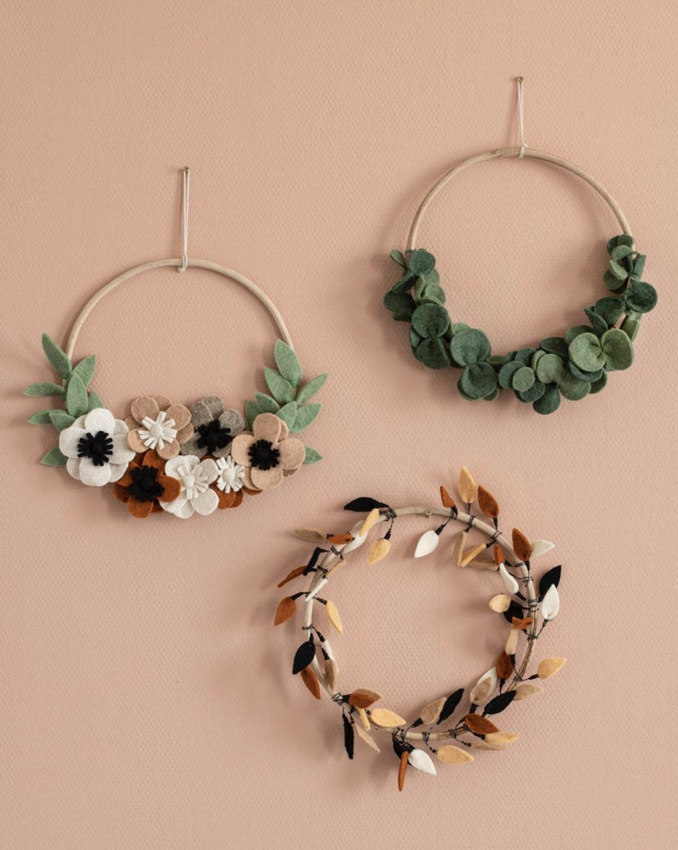 KidsDepot Feutre de feuilles de plantes en cerceau de fleurs