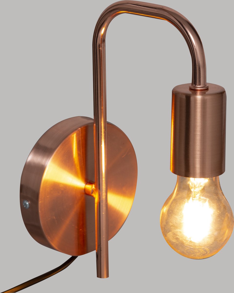 Atmosphera Wandlamp - Lamp - Koper en Metaal - H25cm