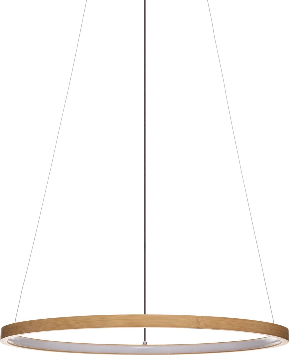 Design Hanging Lamp Finn 50 cm Beige - Bamboo - LED - Warm white