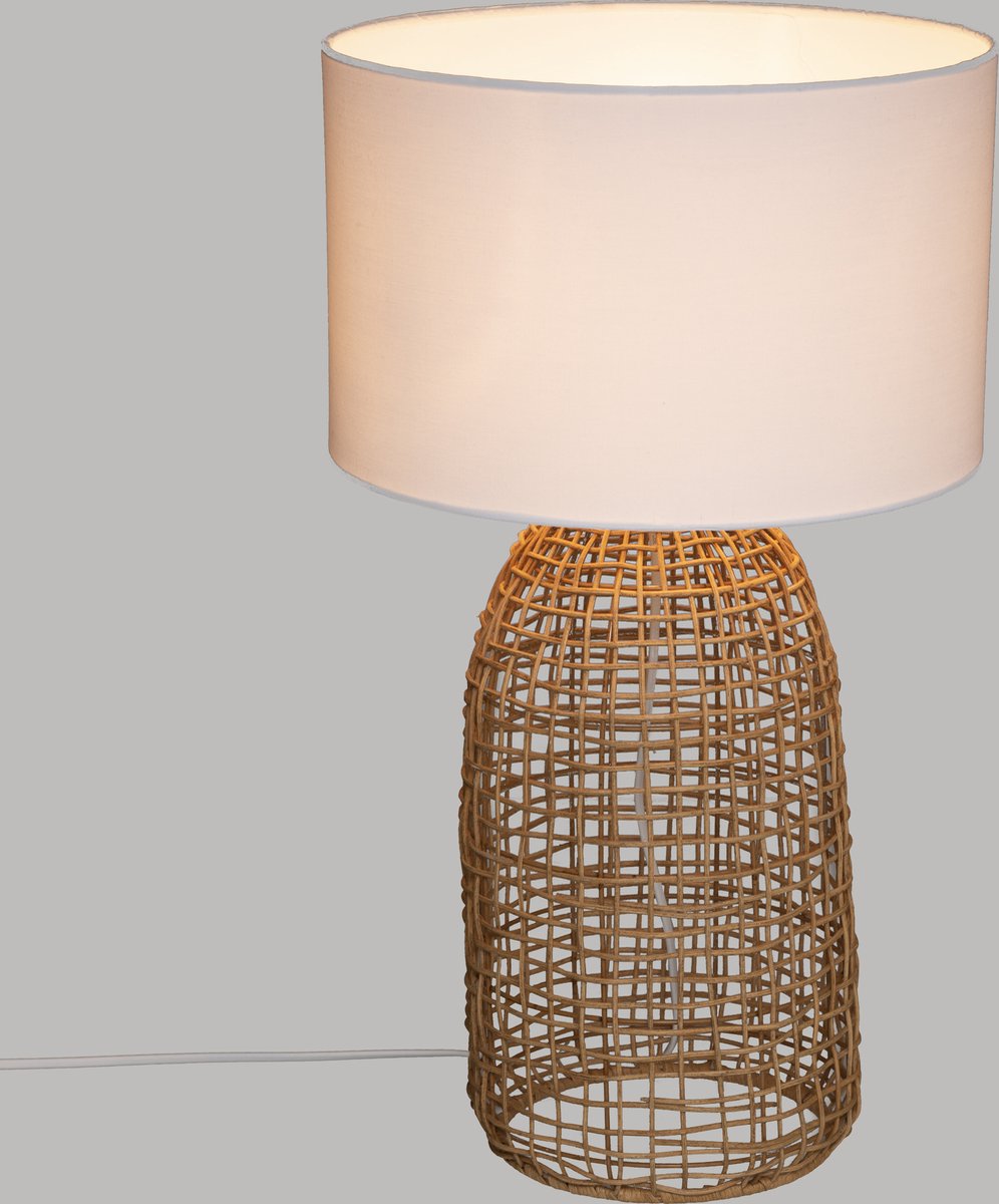 Atmosphera Lampe de Table Karla D32x55cm - Beige - E27