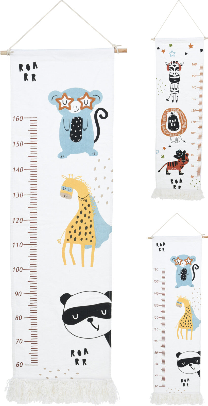 Growth chart - Animals - 60 to 160cm - 2 Designs