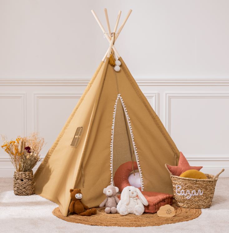 Atmosphera Kids Wapi Children's teepee - Play tent - H160 cm - Ochre