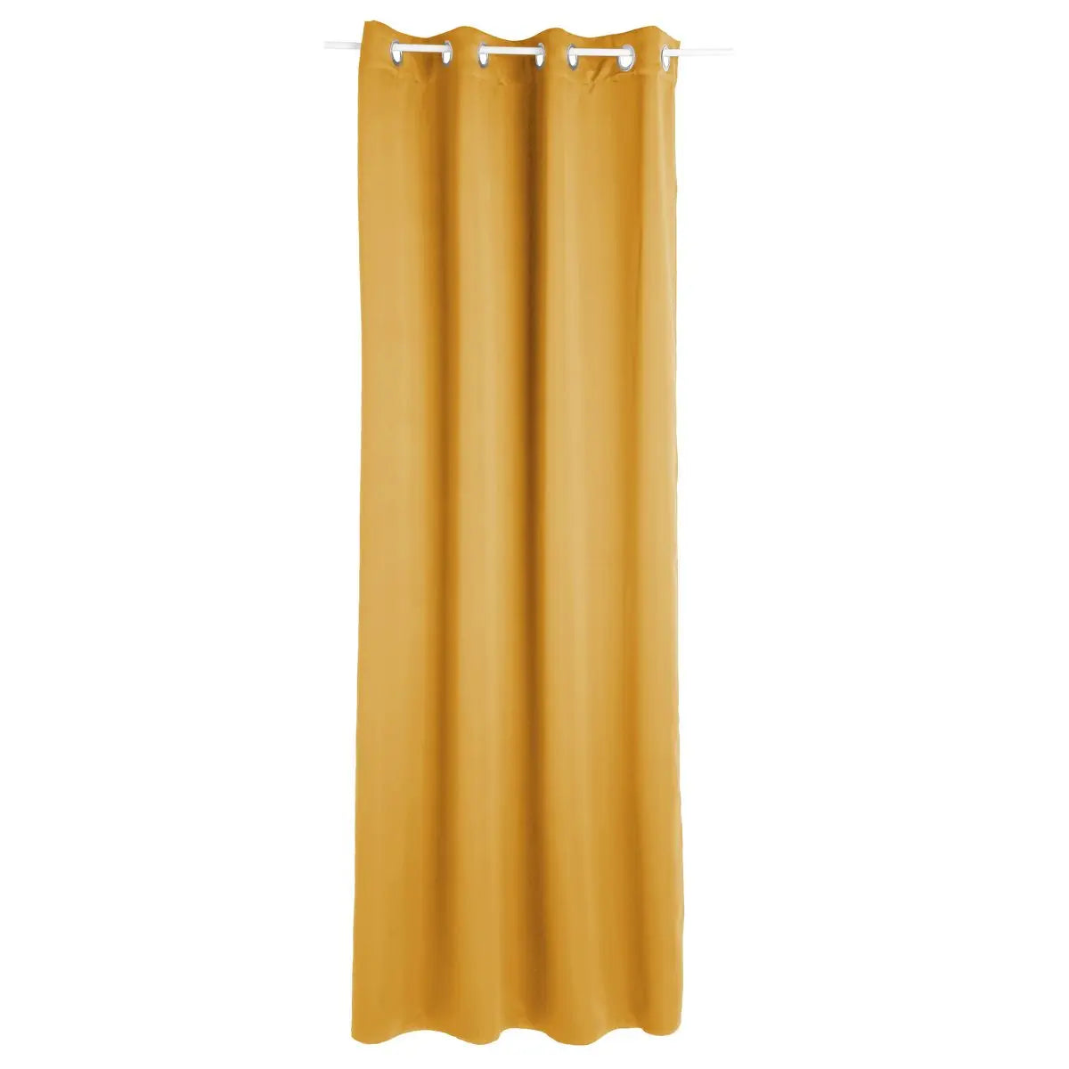 Atmosphera set van 2 Oker verduisteringsgordijnen 135x240cm - Kant en klaar met ringen - Gordijn raambekleding - 2 stuks oker