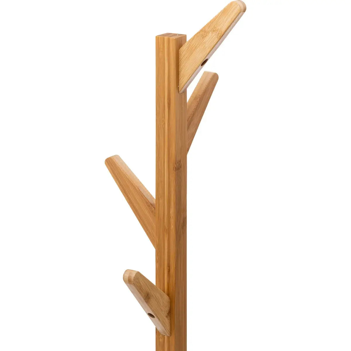 5Five Staande kapstok bamboe D38xH177cm - 3 planken + 4 haken