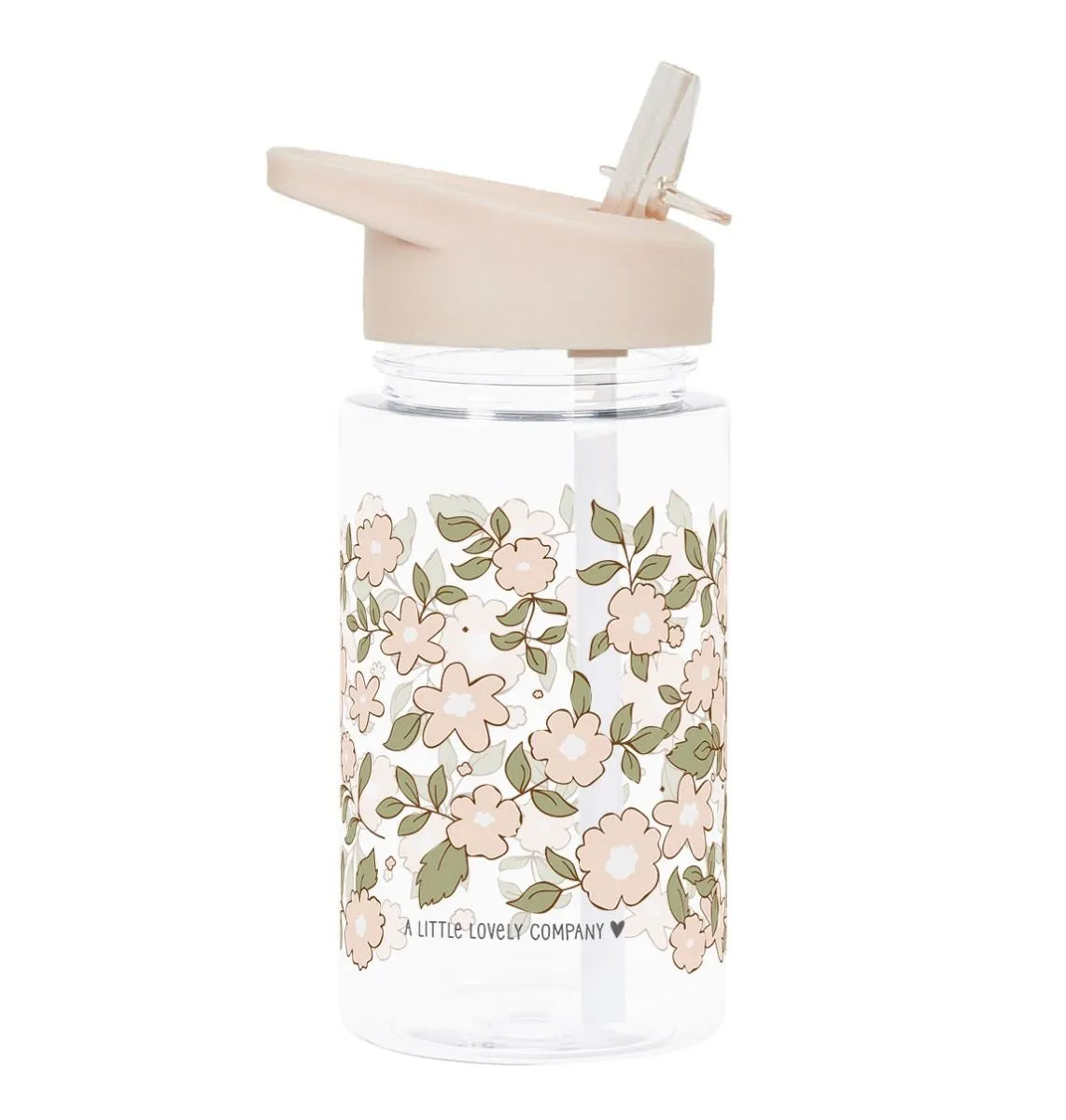A Little Lovely Company Back to School Set - Drinking bottle/4 Snack boxes/Bentobox - Blossoms Pink
