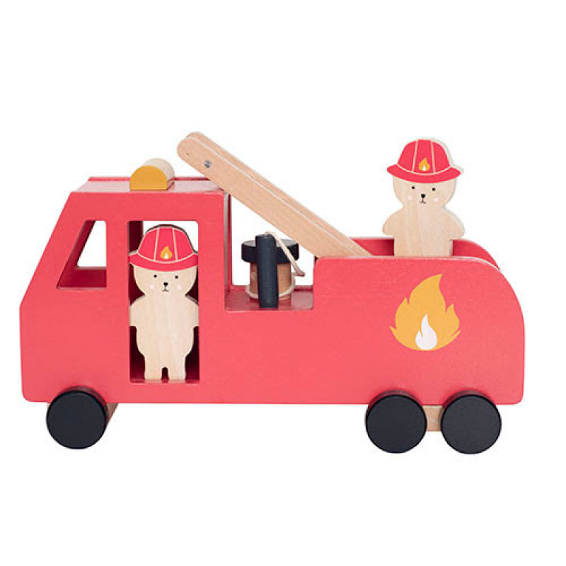 Camion de Pompier en Bois Jabadabado - 29x11x15cm - Bois