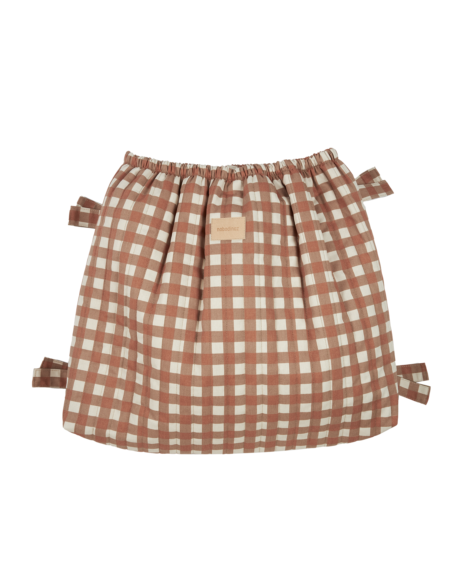 Nobodinoz Sac de Rangement Hyde Park - Pour poussette - Carreaux Terre Cuite - 50x42x10cm