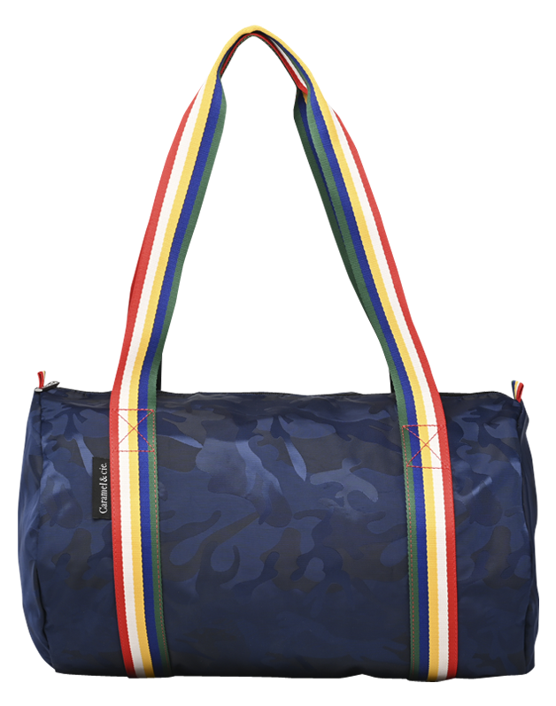 Caramel &amp; Cie Weekend Bag/Duffel Bag - Butterfly Camo Blue